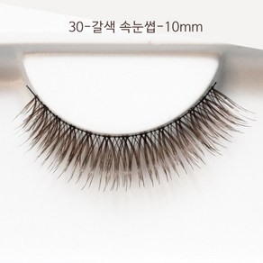 1쌍 [케이스부착] 갈색 속눈썹 1ml 튜브풀 포함, 1개, [케이스부착]갈색30-10mm+1ml풀포함