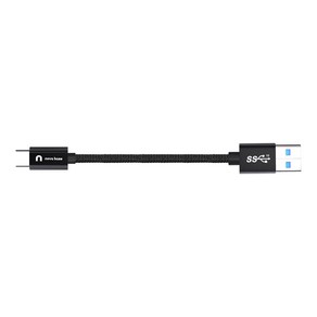 노바베이스 USB A to C 타입 고속충전 데이터 케이블 USB 3.2 GEN2 10Gbps, 1개, 블랙, 15cm