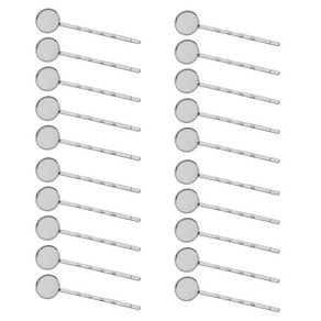 shangen 20 pcs 황동 헤어 핀 황동 트레이 헤어 핀이있는 헤어 클립 카보 숑 카메오 diy 모자를 쓰고있는 결과를위한 헤어핀, 12mm, 구리, 실버, 1개