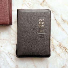 큰글씨 천연 가죽 성경책 개역개정 새찬송가 큰글 큰글자 성경, 2.[중]NKR72WBU-다크브라운