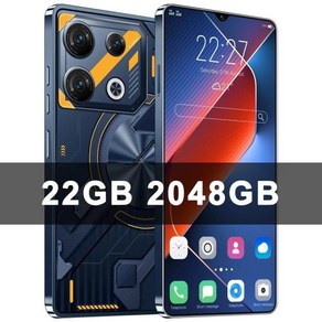 정품 포바 8 프로 스마트폰 5G 7.3 인치 HD 22G + 2TB 휴대폰 듀얼 SIM 휴대폰 50 + 108MP 7000mAh 안드로, 한개옵션1, 03 Black 22GB 2048GB