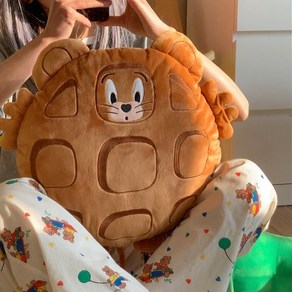 톰과 Jey 캐릭터 와플 마우스 인형 쿠션 베개 생일 선물, 40CM 와플 제리