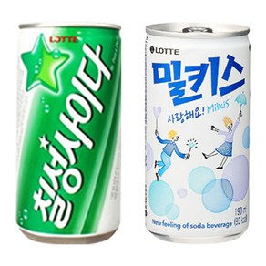 [안녕골목마켓] 밀키스 190ml 12개 칠성 사이다 190ml 12개 총24개 안전포장, 24개