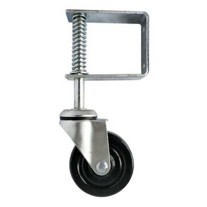 캐스터 스프링 로드 스위블 휠 게이트 캐스터 최대 60kg 정원용 직경 4 분의 1 100mm, 1개