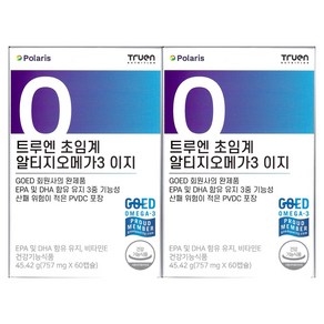 트루엔 알티지 오메가3 이지 760mg x 60캡슐, 2개, 60정