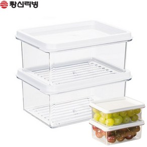 [창신리빙] 시스템 소분용기 (중) 2호세트 450ml 2개 냉장고를 부탁해