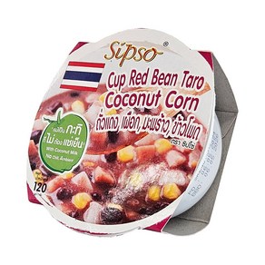 태국 Sipso 레드 빈 타로 코코넛 옥수수 푸딩 120g / Red Bean Tao Coconut Con, 1개