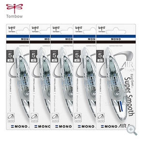 톰보 모노에어5 수정테이프 펜타입 화이트 CT-PAX5 스탠다드 5개입 세트 5mmX6m, 리필5개입