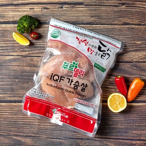 푸르델리 IQF 냉동 생닭가슴살(1kg), IQF닭가슴살(1kg), 1개