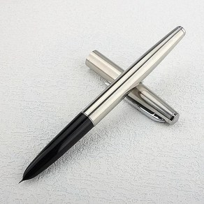 Jinhao 911 만년필 럭셔리 올 스틸 바디 우아한 캘리그래피 잉크 펜 EF 비즈니스 학교 사무 용품 문구, 01 911, 01 0.38mm(Hooded Nib)