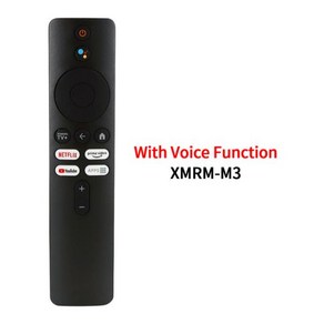 샤오미 MI TV용 XMRM-M3 음성 리모컨 L55M6-ESG L55M6-ARG MDZ-24-AA MDZ-24-A TV 스틱 교체, 01 Black, 1개