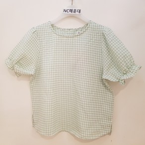 [소이주니어] 반소매 고방 체크 블라우스 22m1654gn 여아/주니어용 여름상품 초특가