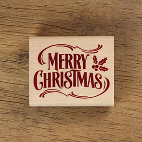 아트박스/스탬프 하우스 [크리스마스]호랑가시나무 - Mey Chismas 메세지 (6X5), 상세설명 참조, 본품