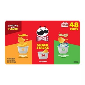 프링글스 스낵 스택 버라이어티 팩 48개입 1박스 Pingles Snack Stacks Vaiety Pack (48pk), 960g, 1개