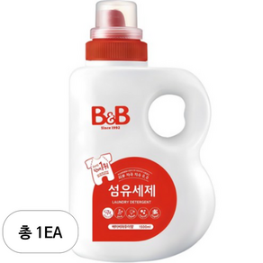 비앤비 섬유 유아 세제 베이비파우더향, 1.5L, 1개