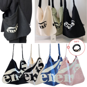 [국내정품 ] EMIS 뉴로고 코튼 에코백 이미스 크롭 로고 코튼에코백 가방