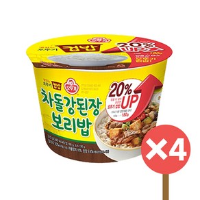 오뚜기 차돌 강된장 보리밥 컵밥, 310g, 4개