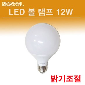 NASPIL 나스필 LED 디밍벌브 12W 밝기조절 조광기, 주광색, 1개