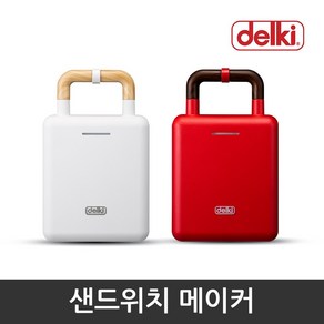 델키 간편 분리형 샌드위치메이커 와플메이커 DKB-506, 레드, 선택안함