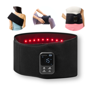 코어힐 근적외선 관절 허리 조사기 전신 벨트 견갑골 무릎 무선 온열 찜질기, 블랙