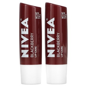 1+1 Nivea 틴티드 립 케어 블랙베리 2개 개당 4.8g 0.17oz