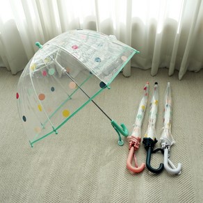유아 컬러 도트 돔형 우산/KC인증 완료 안전 어린이 돔형 우산/