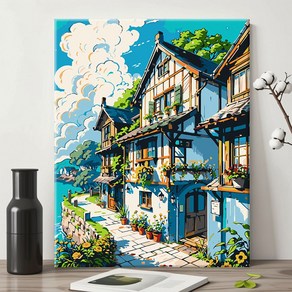 HORMOO 페인팅 DIY명화그리기 DIY캔버스형 diy 그림그리기 40 x 50cm (액자+색칠하기도구)