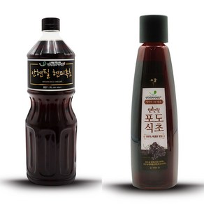 안현필 현미흑초 1800ml 1병 + 항아리3년발효 안현필포도식초 550ml 1병, 1개, 1.8L