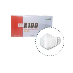 파인텍 X100 입체형 2급 방진마스크 1BOX=50EA, 50개