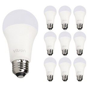 비츠온 LED 전구 벌브 12W, 주광색, 10개