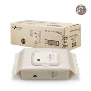 올곧은 엠보싱 유아물티슈 캡형 65gsm, 70매, 10개