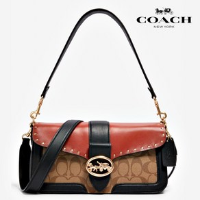 코치 조지 숄더 컬러블록 시그니처 리벳 5605 Geogie Shoulde Bag