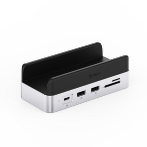 오리코 MiniDock USB3.2 Gen2 RJ45 HDMI C타입 맥미니 M4 스탠드 SSD확장 VSP10, 실버, 1TB