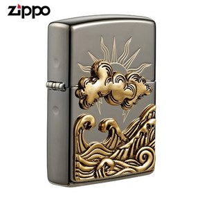 ZIPPO 라이터 엠블렘 HARMONIOUS GD 오일+심지+부싯돌 3종세트 포함