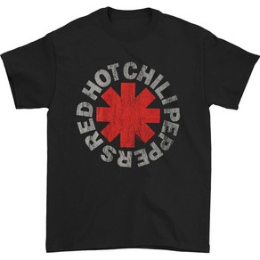 ROCKPANDA Red Hot Chili Peppers Classic Asterisk Logo 반팔티