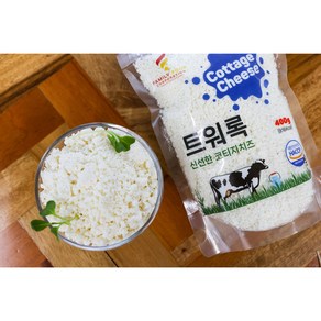 신선한 자연치즈 코티지치즈 cottage cheese 트워록, 3개, 400g