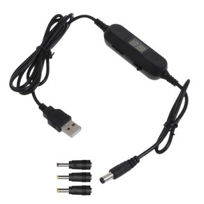 USB 5V ~ DC 1.5V-12V USB 전압 스텝 업 컨버터 케이블 볼트 변압기 전원 조절기 라인 장난감을위한 LED 디스플레이, 1개