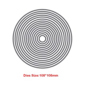 레이어 프레임 금속 절단 다이 스크랩북 사각형 원형 타원형 심장 스타 배경 스텐실 카드 만들기, KR, 1개, WL0507