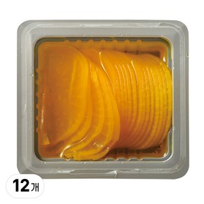 얇은 꼬마 단무지 (120g) 슬라이스 원형/반달채 미니 일회용 배달용, 12개, 120g