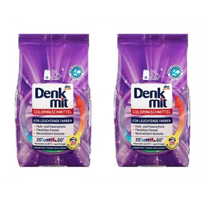 Denkmit 덴크미트 컬러 분말세제 1.35kg 2팩 Colo detegent powde 20 찌, 2개