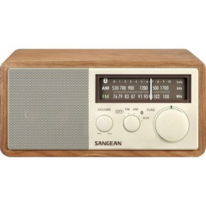 산진 FM/AM 라디오 지원 블루투스 스피커 월넛 WR-302, 체리