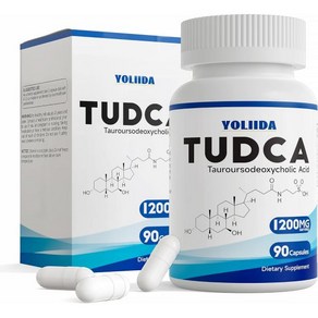 YOLIIDA TUDCA 1200mg 90캡슐 간 보충 담즙염 세척 - 및 복구 비타민