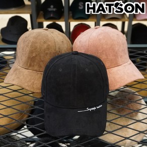 [햇츠온]J5HT307 HatsON 브랜드 남자 여자 무지 심플 스트랩 스트럭쳐 스웨이드 하드 볼캡 야구 모자 AD