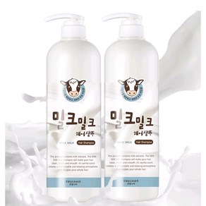 과일나라 밀크밀크 우유 헤어샴푸 1000ml X2개, 2개, 1L