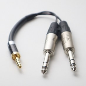 카나레 수제작 4.4mm to TRS Y 케이블 4.4 - TRS 6.3mm 앰프 DAC 연결 (길이 선택), 2m