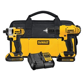 미국 디월트 20V 무선 전동 충전 드릴+임팩 콤보 세트 DEWALT﻿ ﻿DCK240C2