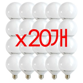 알라딘라이팅 LED 볼전구 12W 20개 9.5cm, 숏(목이짧은것), 주광색