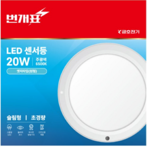 원하 LED 8인치 슬림엣지 원형 센서등 20W