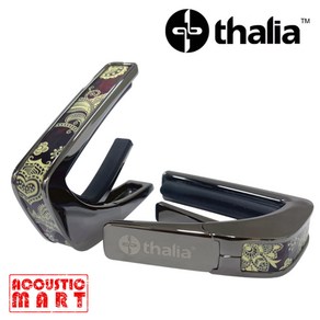 Thalia 탈리아 카포 블랙 크롬 Capo with Cimson Phoenix Inlay / Black Chome CB201, 1개