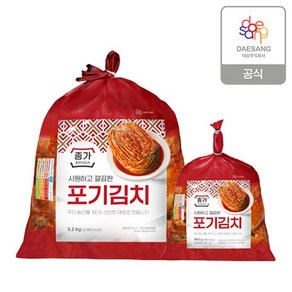 종가 종가집 중부식 포기김치 5.2kg + 포기김치(중부식) 900g, 단품